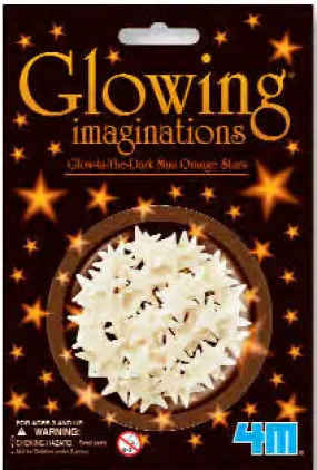 00-05230 - GLOW MINI ORANGE STARS 40 PCS OF MINI STARS