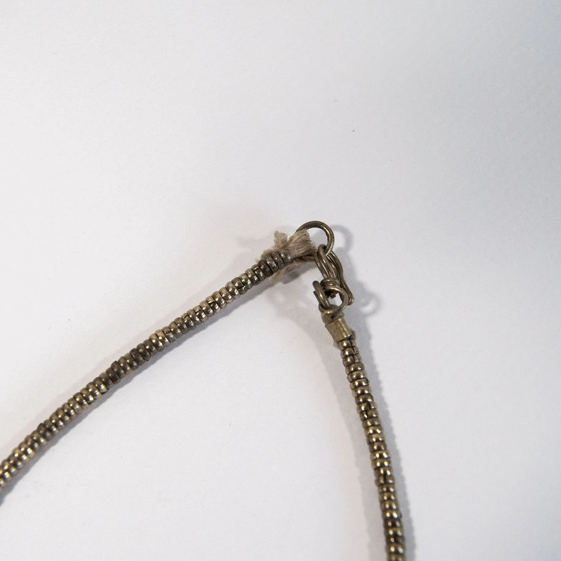 00's Geometric and Beaded Fringe Necklace