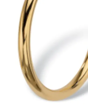 14k Gold Ultra-Lightweight Nano Diamond Resin Filled Hoop Earrings (1 7/8") | Yellow