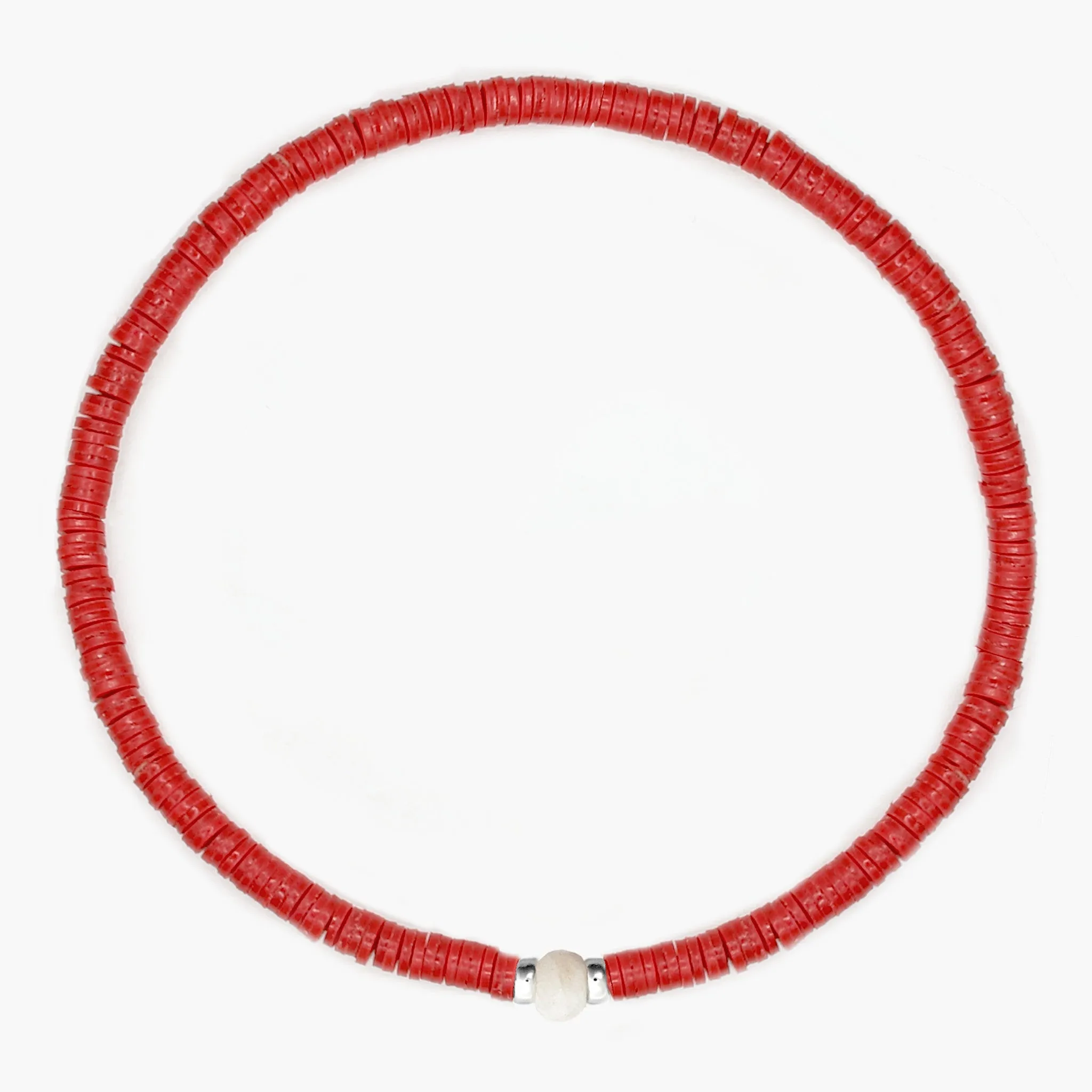 3mm Vinyl Beads Bracelet (Red)