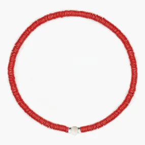 3mm Vinyl Beads Bracelet (Red)