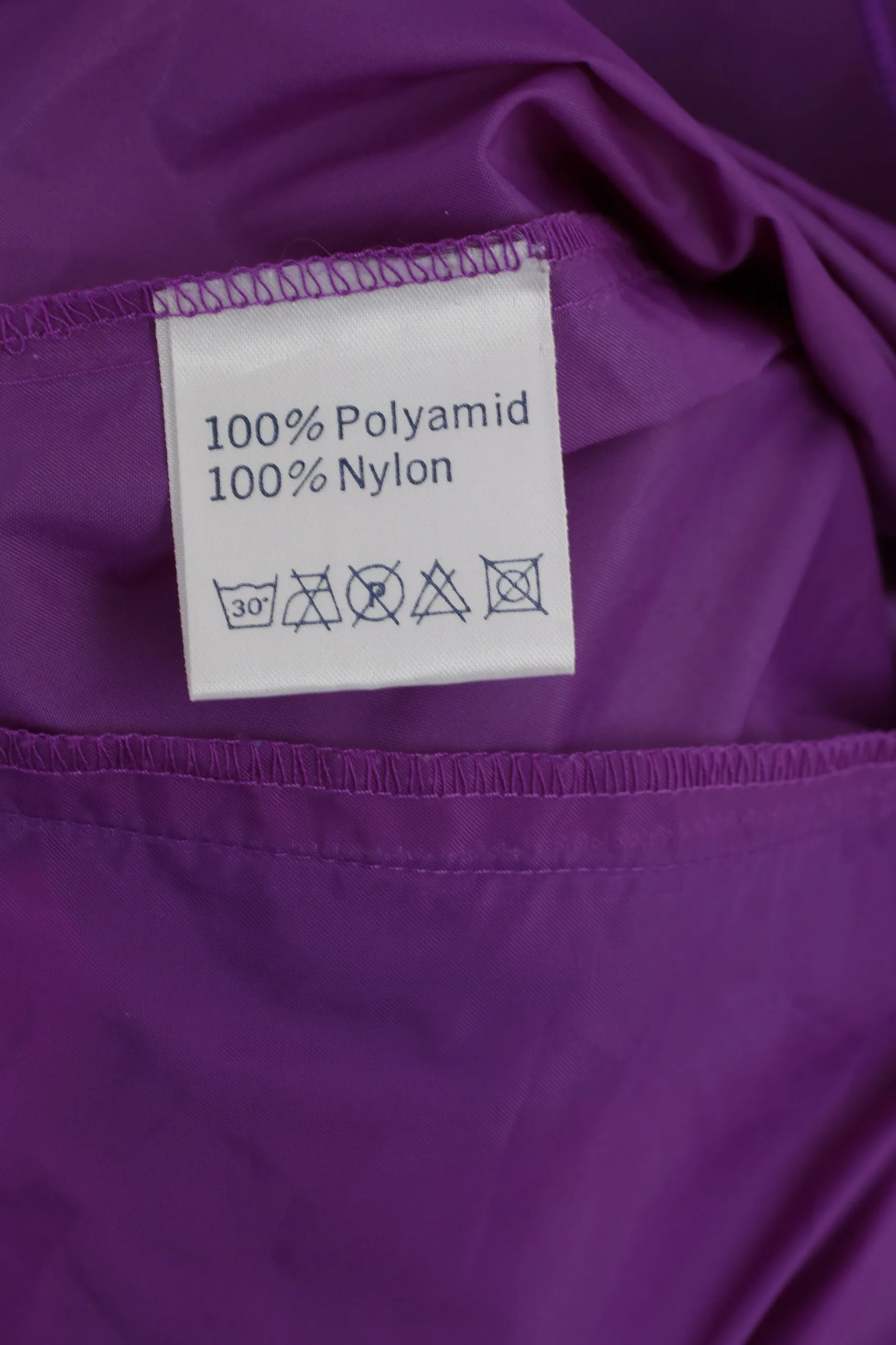 Active Men L Rain Jacket Purple Pullover Nylon Waterproof Retro Hidden Hood Top