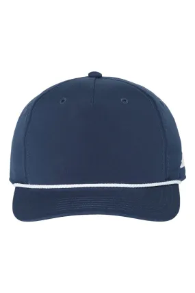 Adidas Mens Sustainable Moisture Wicking Rope Snapback Hat - Collegiate Navy Blue - NEW