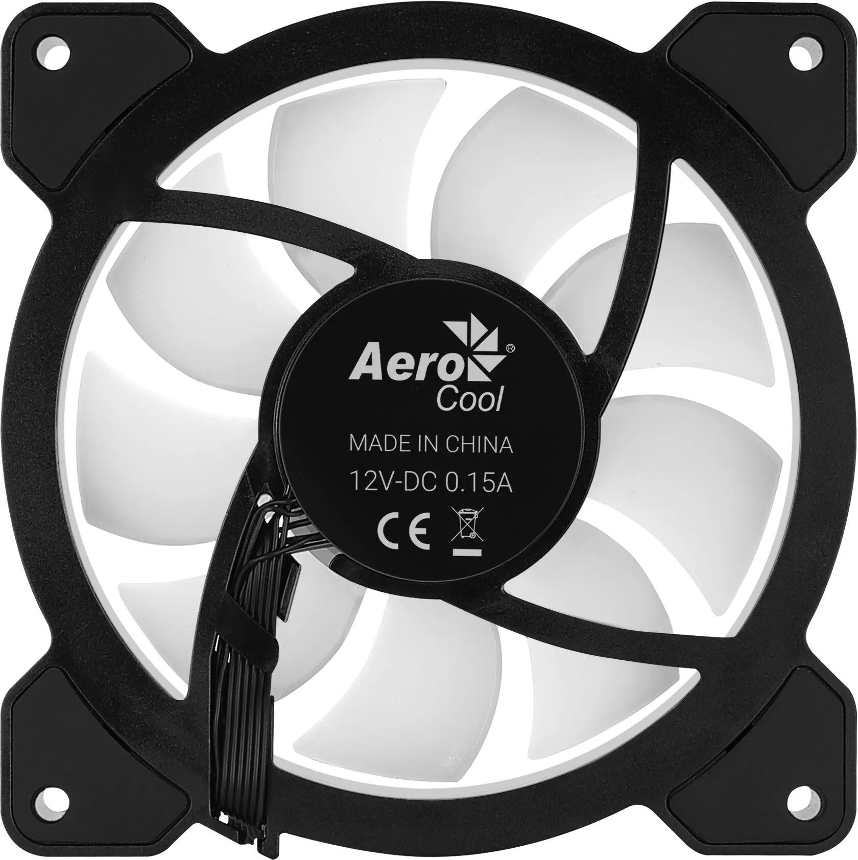 Aerocool MIRAGE12 PC Fan 12cm ARGB 6 Pin Silent Hub Black