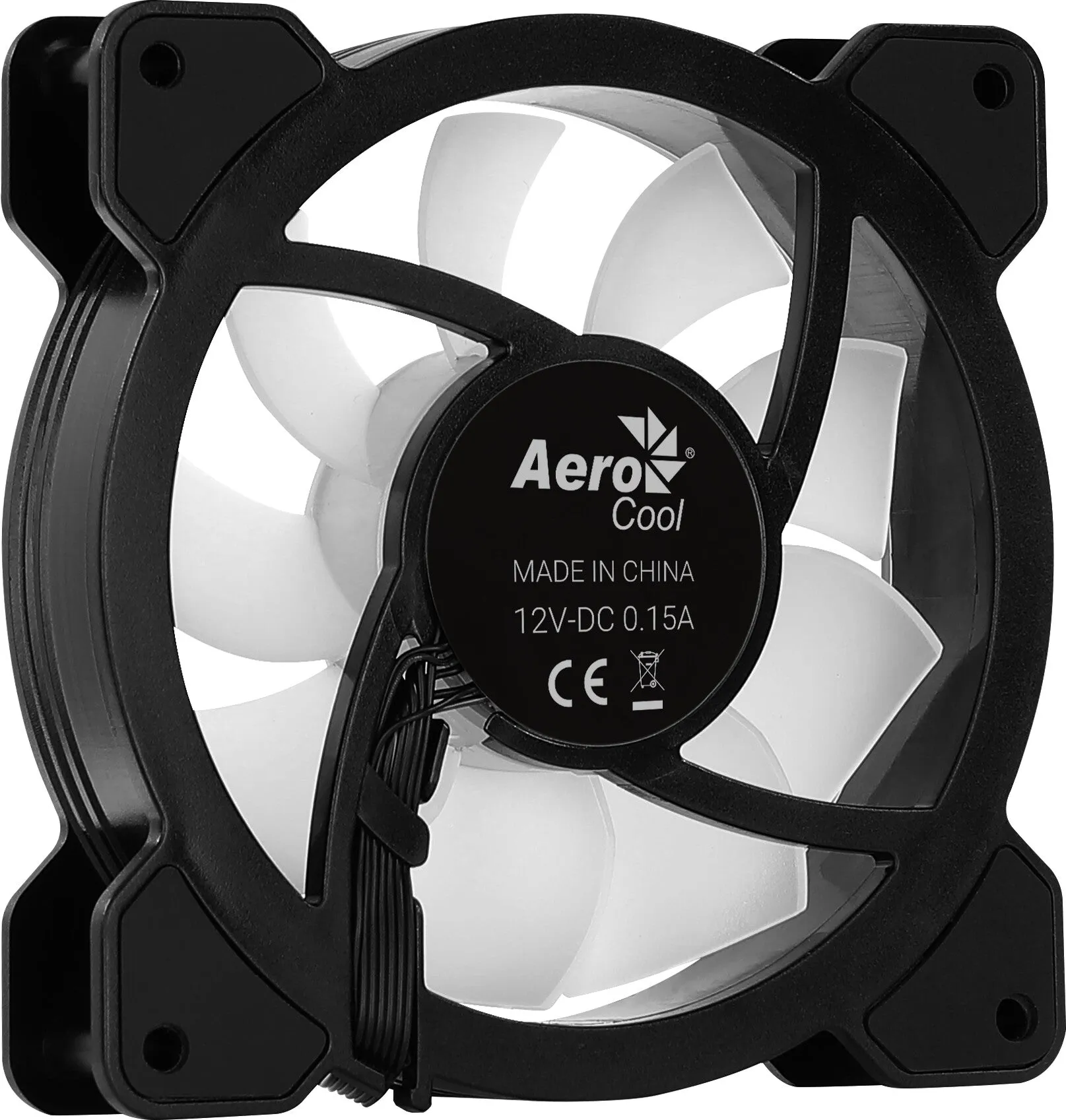 Aerocool MIRAGE12 PC Fan 12cm ARGB 6 Pin Silent Hub Black
