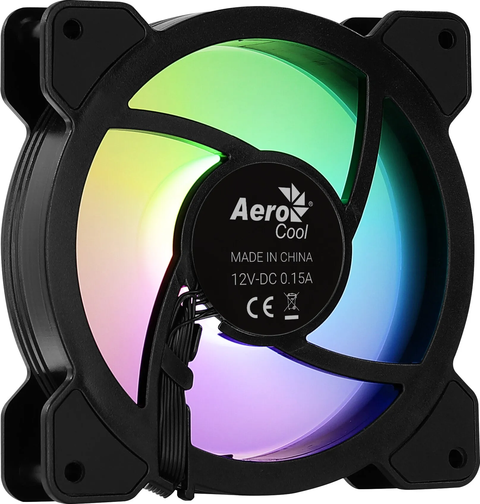 Aerocool MIRAGE12 PC Fan 12cm ARGB 6 Pin Silent Hub Black