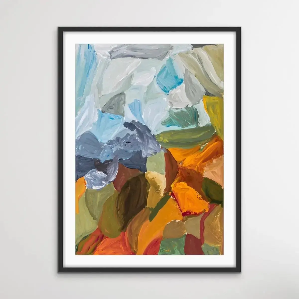 Afternoon Light - Abstract Landscape Yellow Orange Australian Country Print