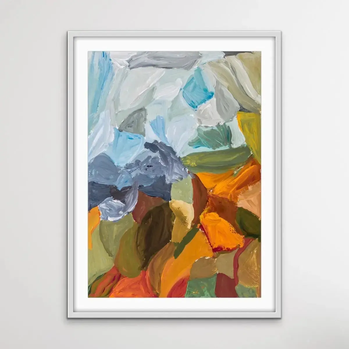 Afternoon Light - Abstract Landscape Yellow Orange Australian Country Print