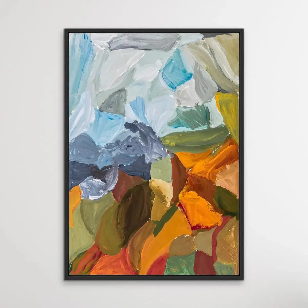 Afternoon Light - Abstract Landscape Yellow Orange Australian Country Print