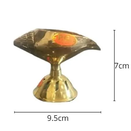 Akhand jyot diya brass shankh deepak with stand oil lamp