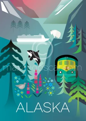 ALASKA, SOUTH EAST PRINT