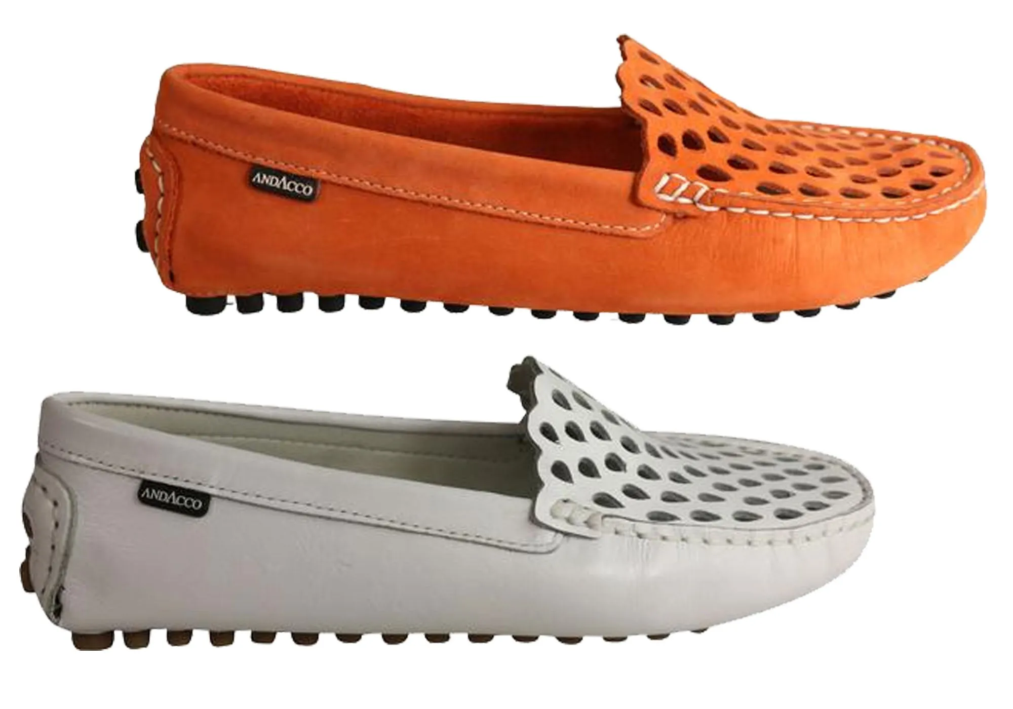 Andacco Lanelle Womens Comfortable Flat Leather Loafers Made In Brazil