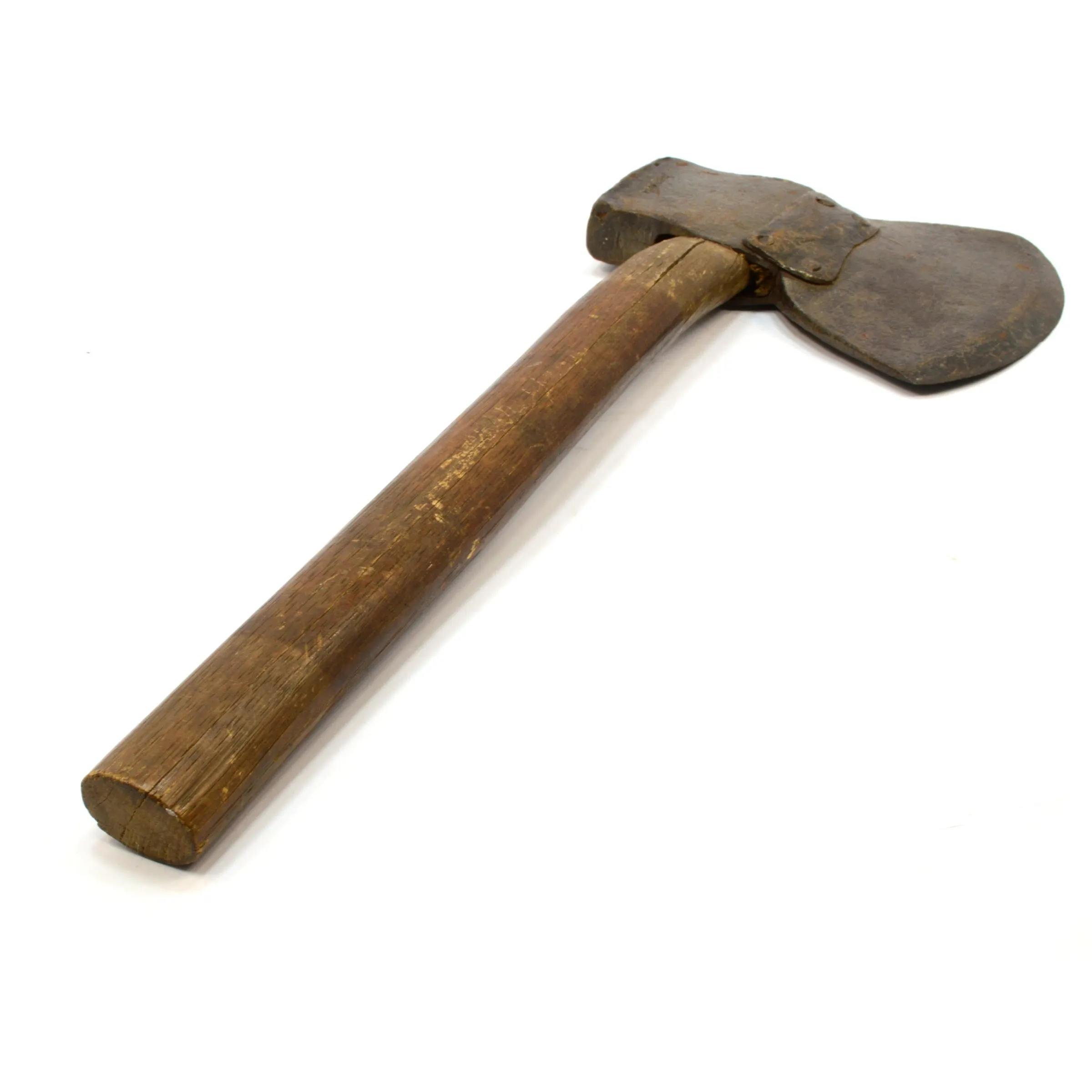 Antique HEWING BROAD AXE by "J. HICKS" Yankee/NY Pattern UNIQUE REPAIR JOB Rare!
