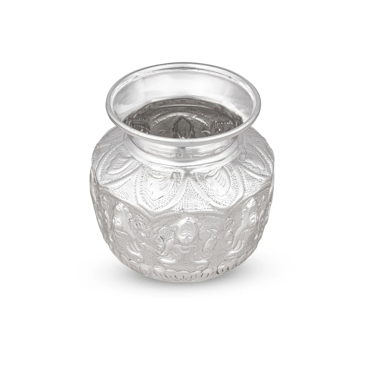 Ashtalakshmi Chombu - 5 x 4 Inches | German Silver Lota/ Ashtalakshmi Kalasam for Pooja/ 230 Gms Approx