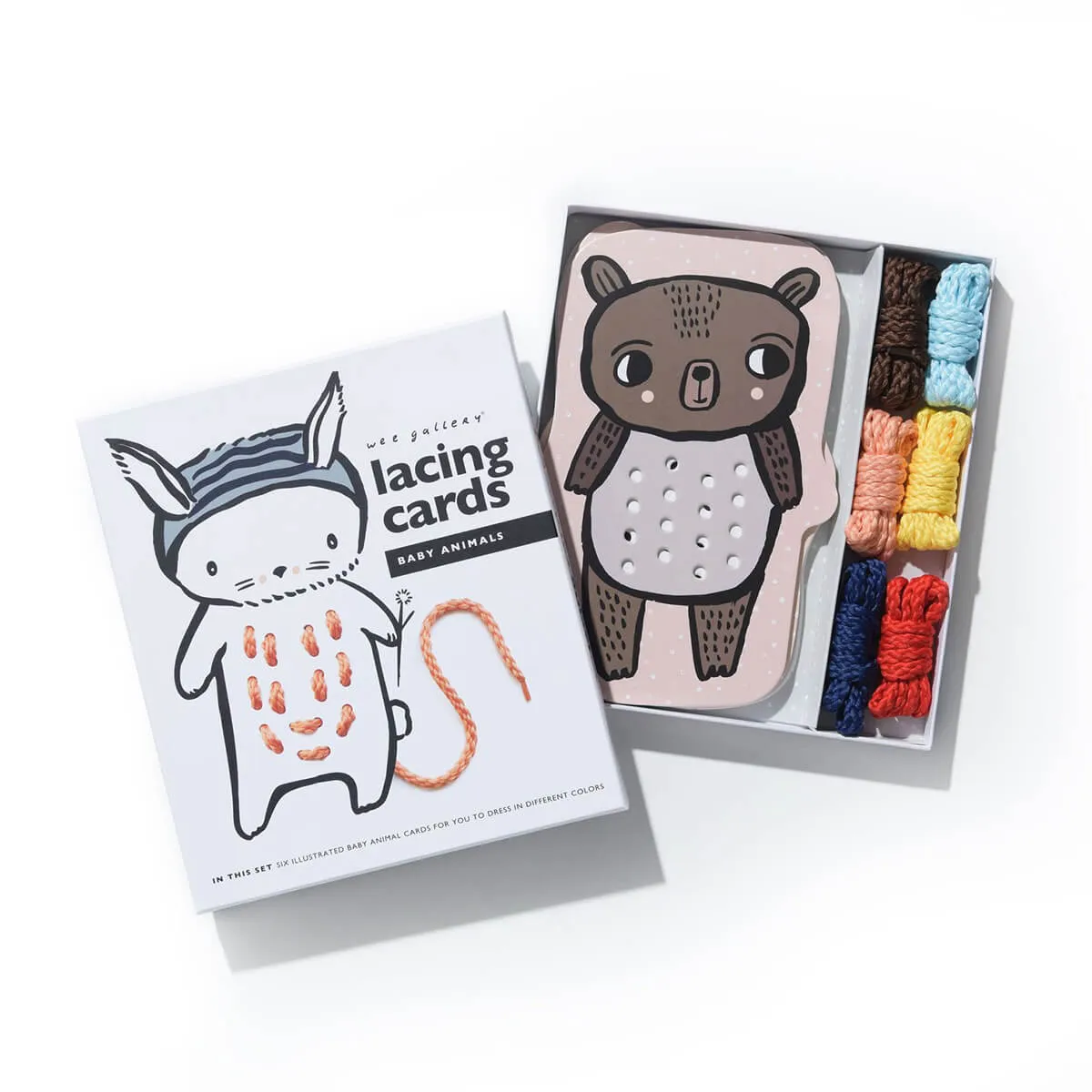Baby Animals Lacing Cards by Wee Gallery