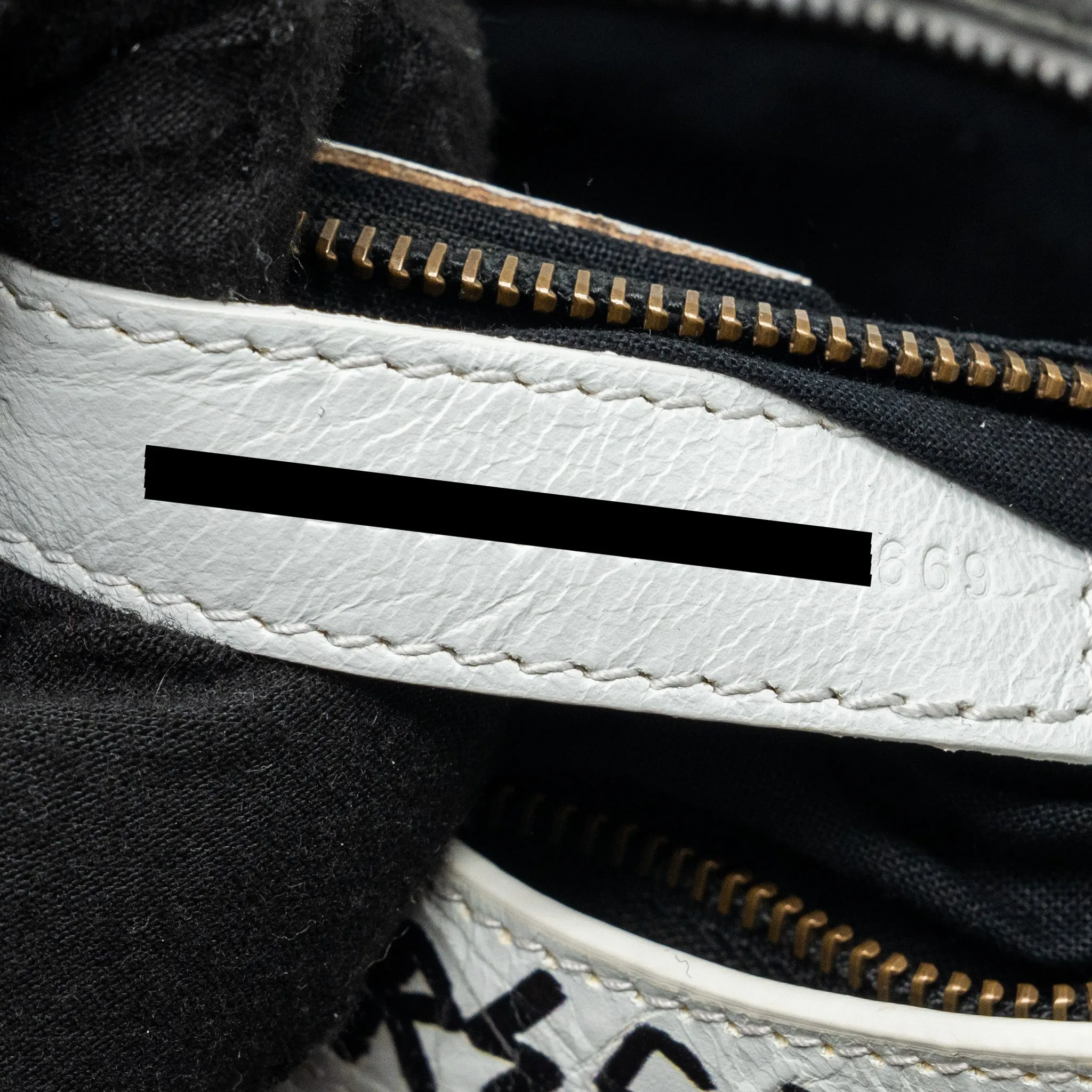 Balenciaga City Graffiti Classic Studs bag leather white / pink/ black with black hardware