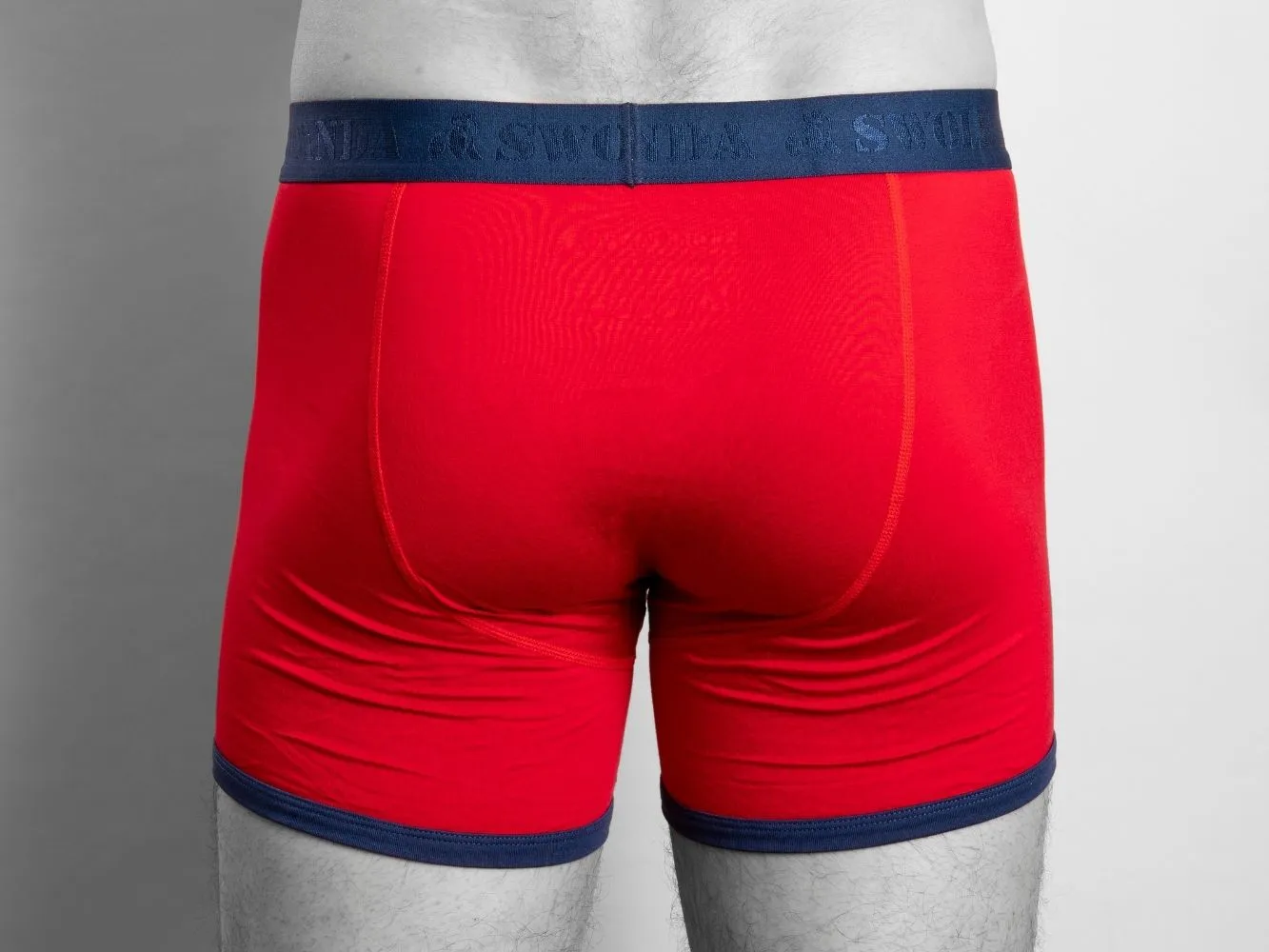 Bamboo Boxers - Red / Blue Band