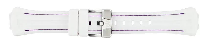 Band for Cruise Original/Cruise Original Glam 111015 White with Purple Stitching and Purple Back