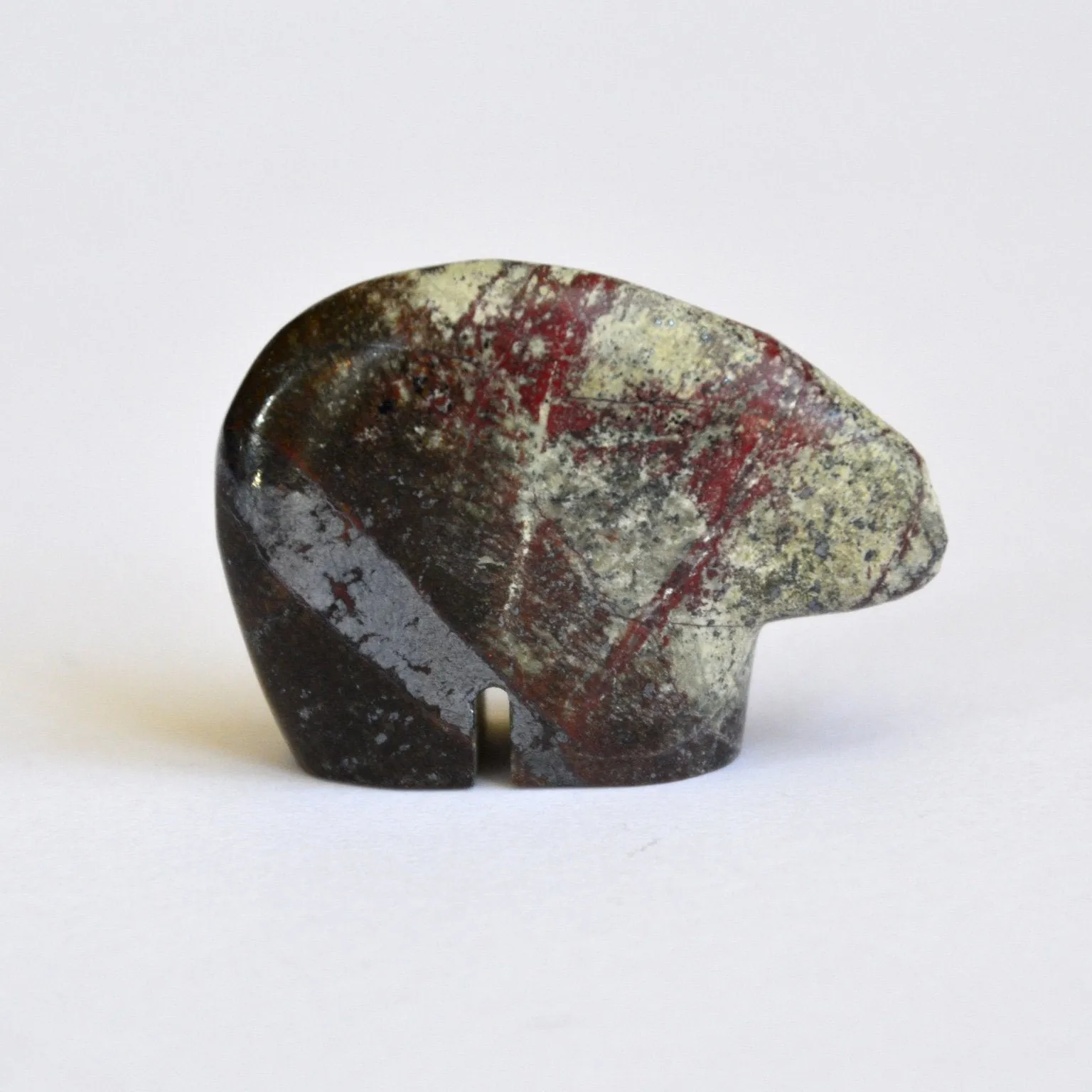 Bear of the West Hematite Cuprite Bear Carving