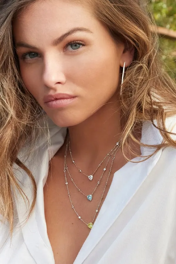 Blue Heart Adjustable Necklace