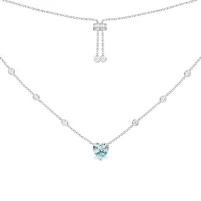 Blue Heart Adjustable Necklace