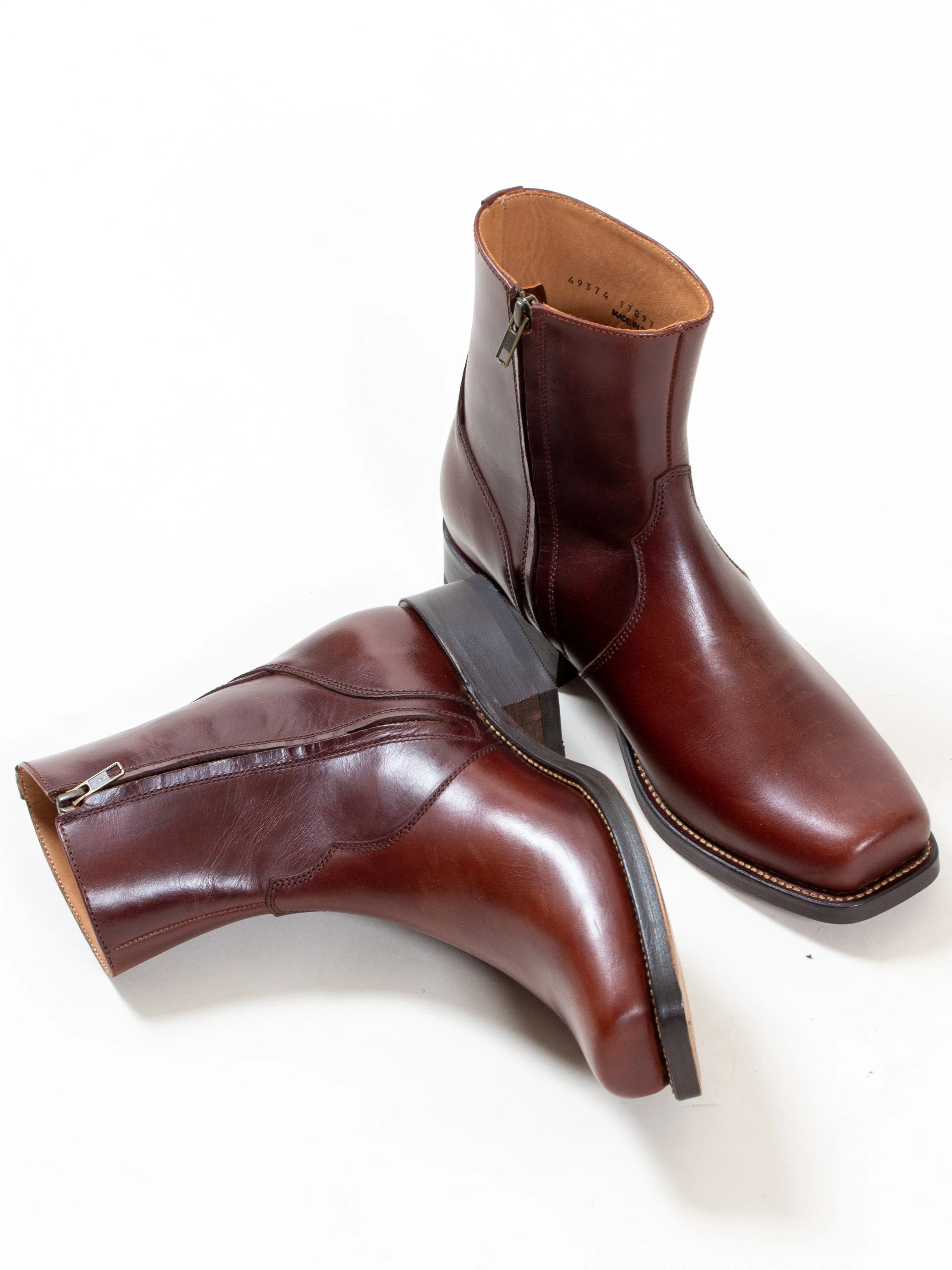 Bright Shoemakers, Square Cuban Chelsea, Chestnut