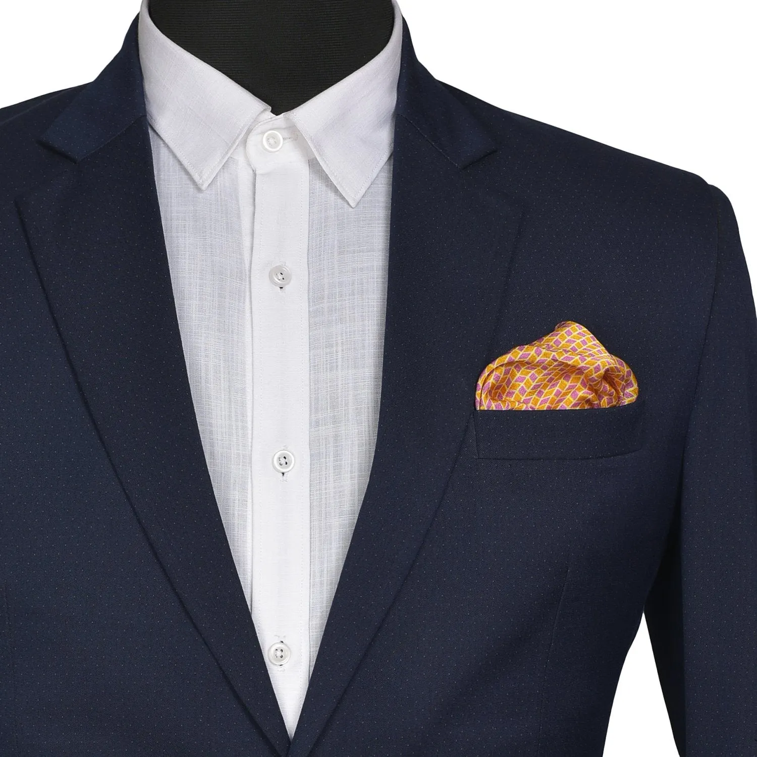 Chokore 2-in-1 Gold & Purple Silk Pocket Square - Indian At Heart line