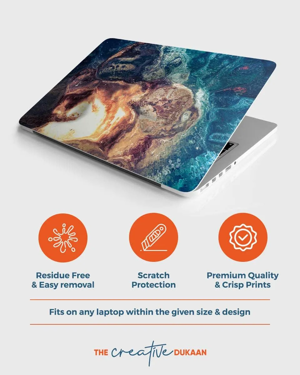 Colourful Rocks Marble Laptop Skin With Printed Design