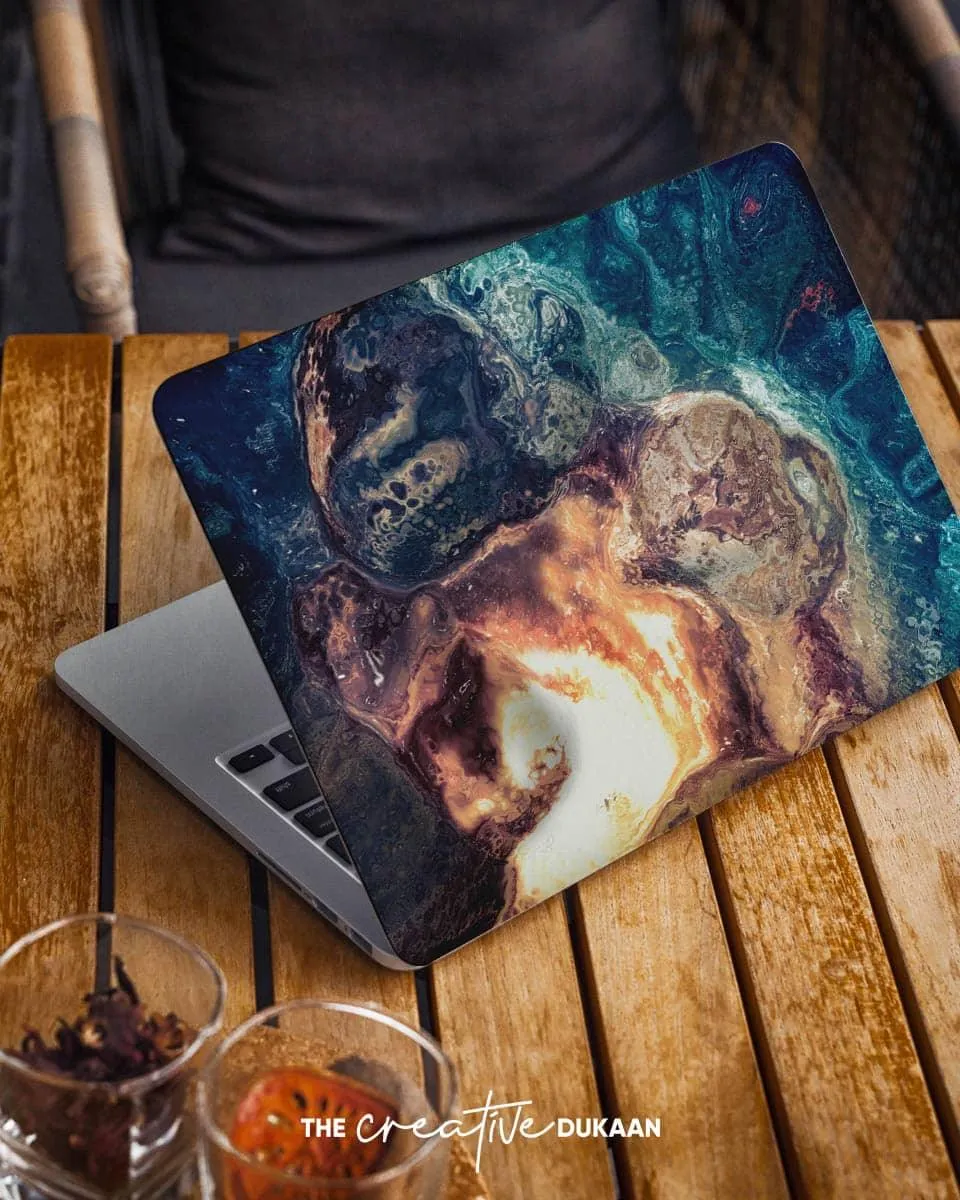 Colourful Rocks Marble Laptop Skin With Printed Design