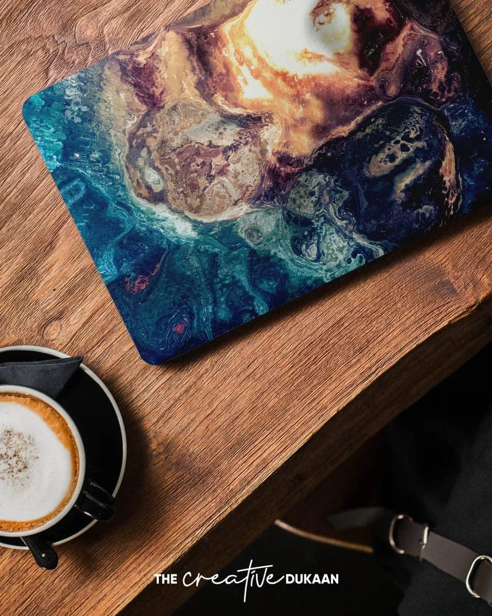 Colourful Rocks Marble Laptop Skin With Printed Design