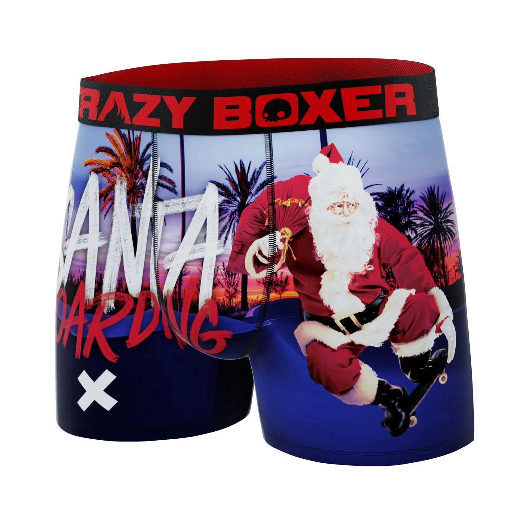 CRAZYBOXER Holidays Santa Boarding Men's Boxer Briefs