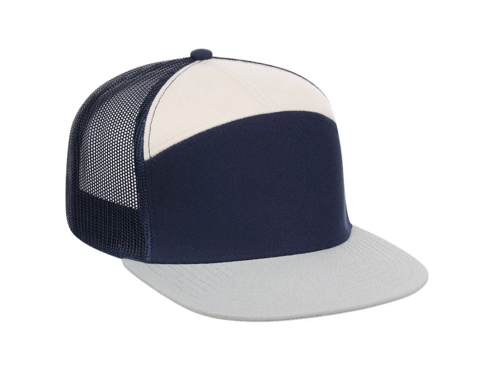 Crowns by Lids Birdie 7-Panel Trucker - Navy/Light Blue/Ivory