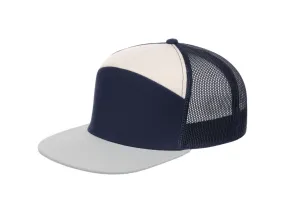 Crowns by Lids Birdie 7-Panel Trucker - Navy/Light Blue/Ivory