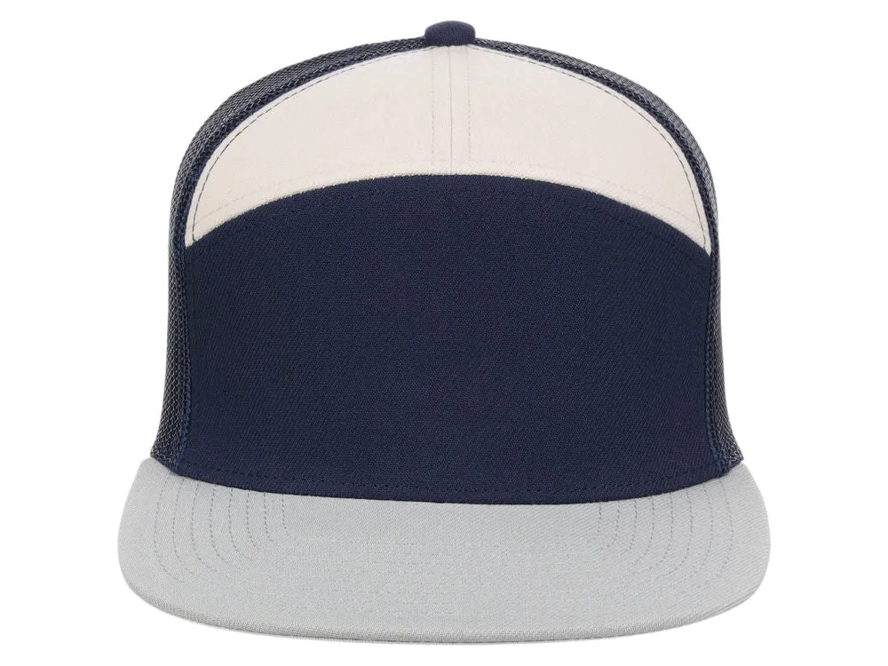 Crowns by Lids Birdie 7-Panel Trucker - Navy/Light Blue/Ivory