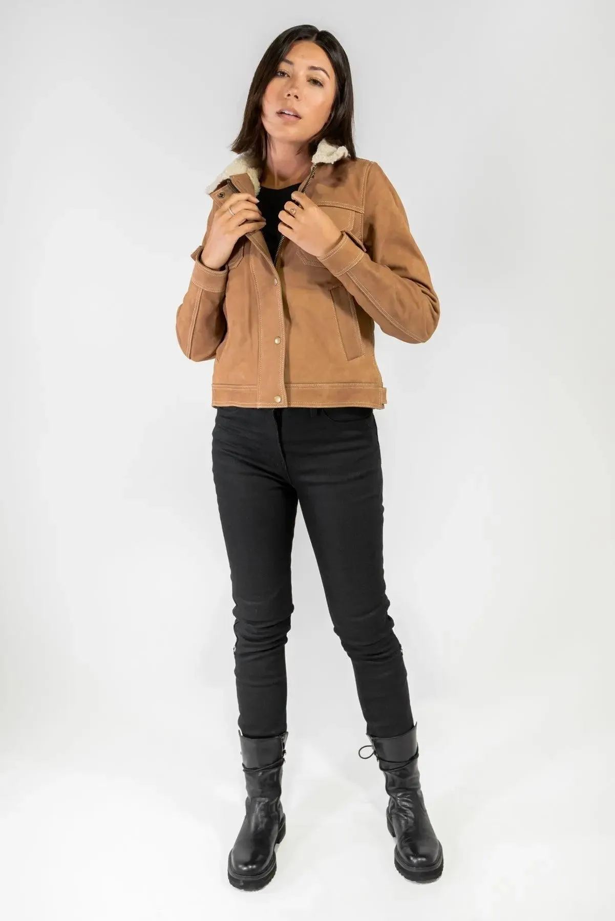 Dakota Nubuck Motorcycle Jacket (Armoured)