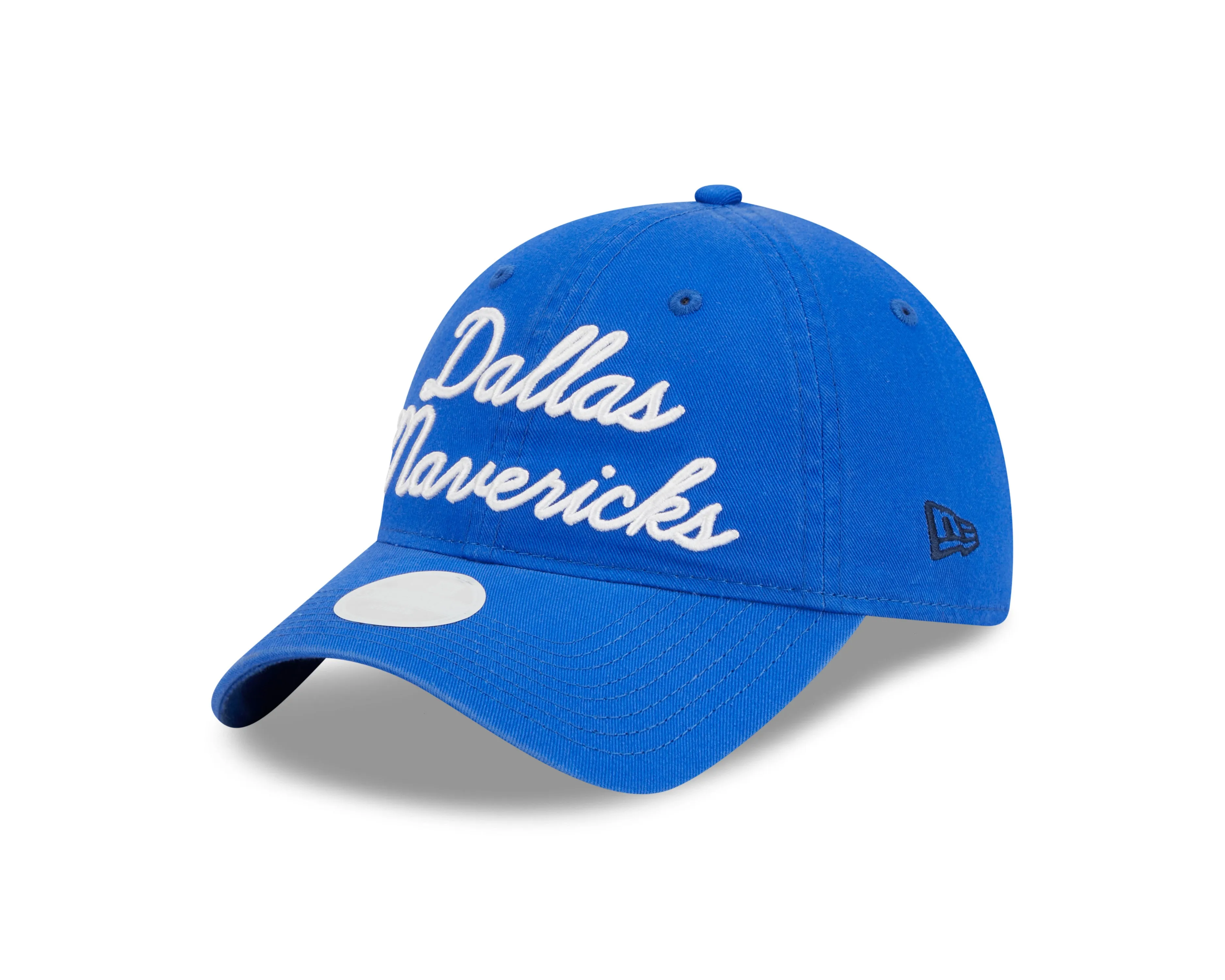 DALLAS MAVERICKS NEW ERA WOMEN'S ROYAL BLUE CURSIVE ADJUSTABLE CAP