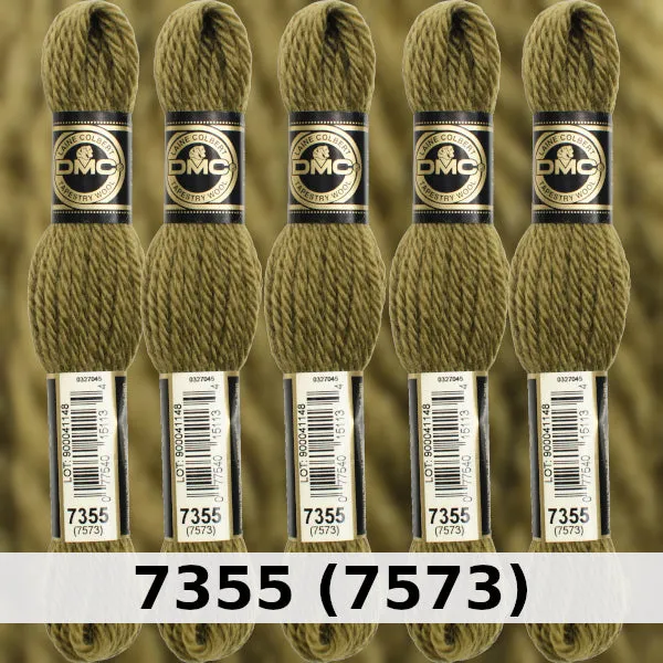 DMC Tapestry Wool 3 - columns 9, 10, 11, and 12 on shade card