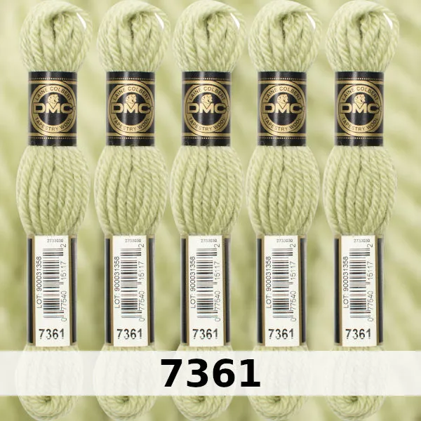DMC Tapestry Wool 3 - columns 9, 10, 11, and 12 on shade card