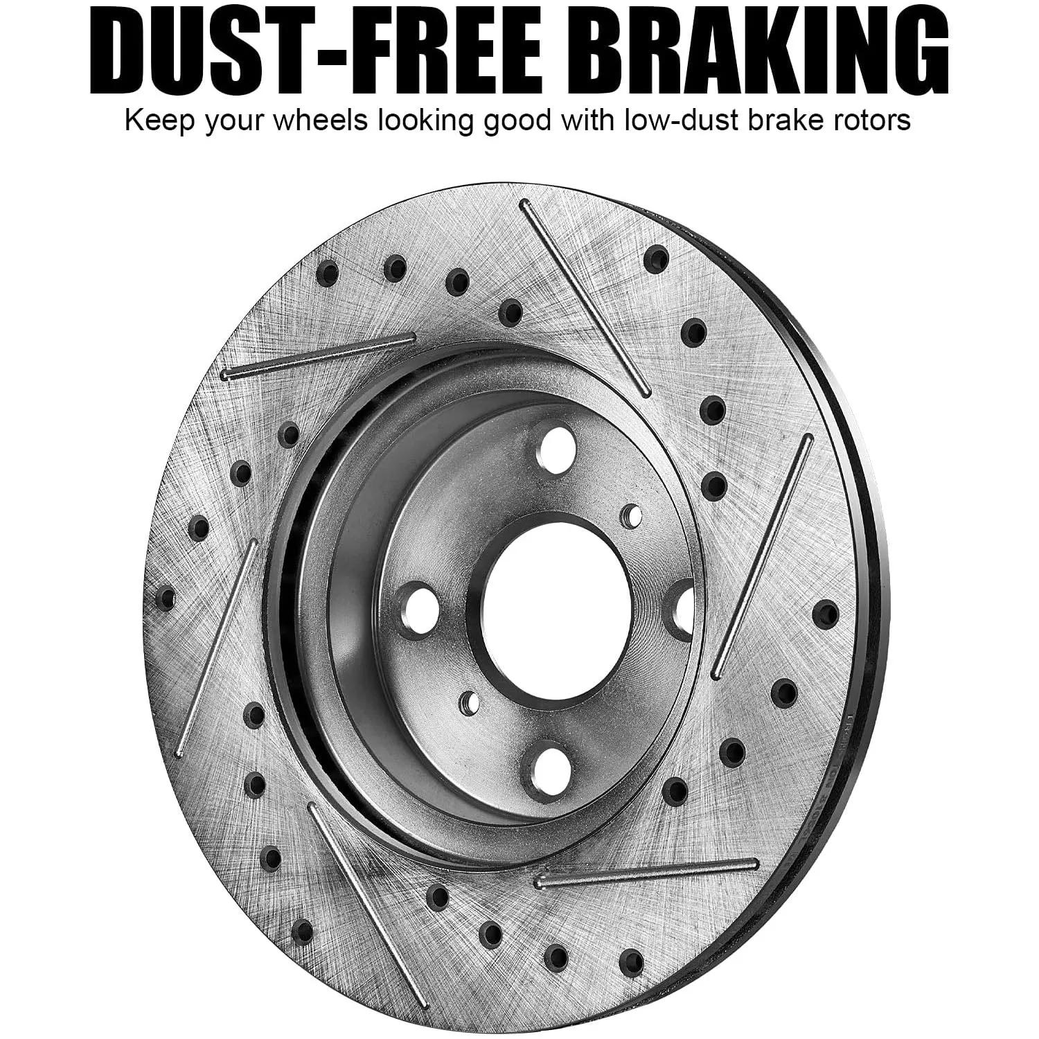 Front Brake Kit Drilled and Slotted Rotors & Ceramic Brake Pads Replacement for 1998-2002 Chevrolet Prizm; 1998-2002 Toyota Corolla