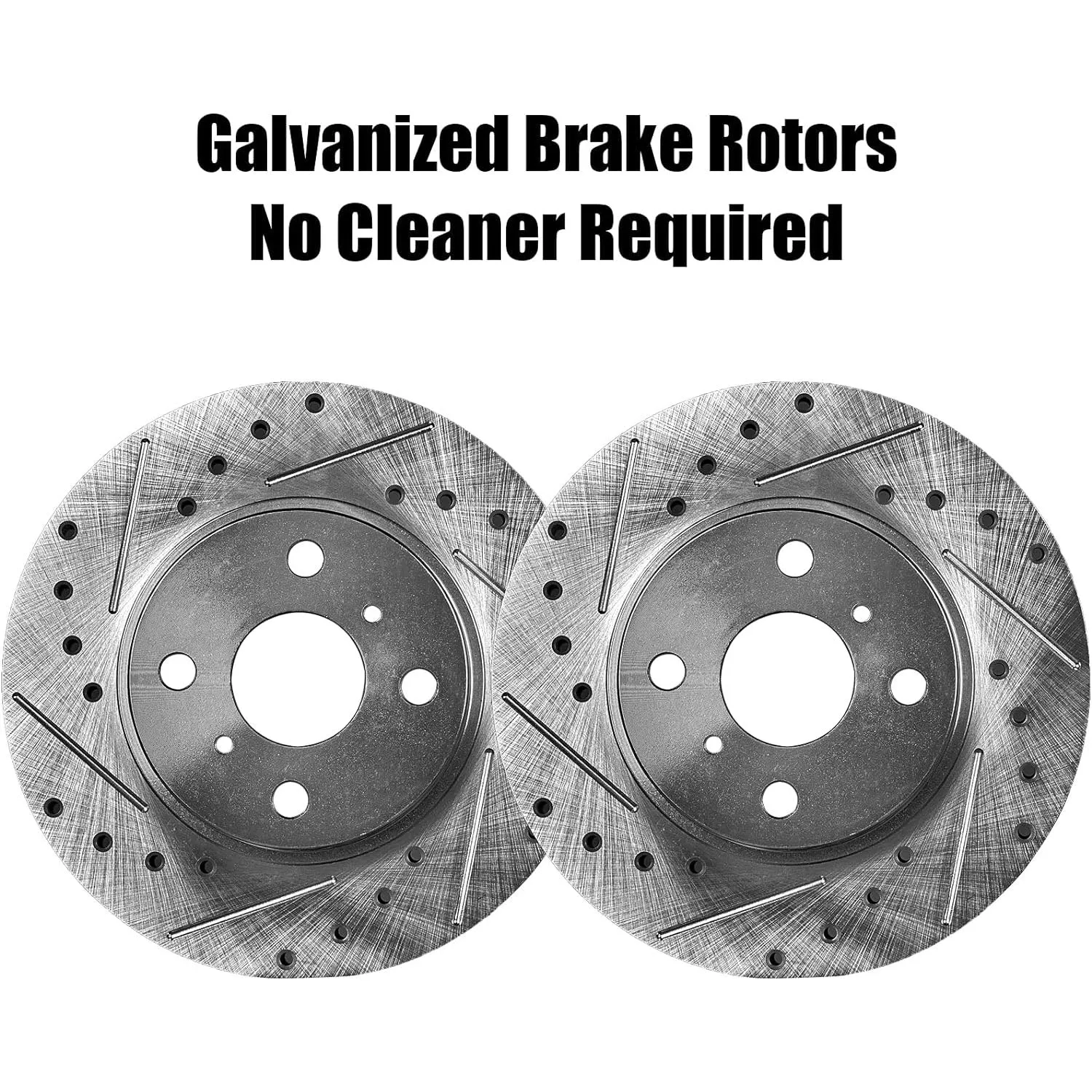 Front Brake Kit Drilled and Slotted Rotors & Ceramic Brake Pads Replacement for 1998-2002 Chevrolet Prizm; 1998-2002 Toyota Corolla