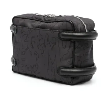 GRAFFITI PRINT CROSSOVER STRAP BAG