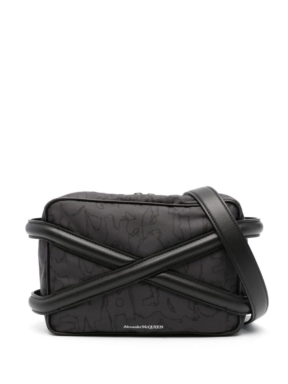 GRAFFITI PRINT CROSSOVER STRAP BAG