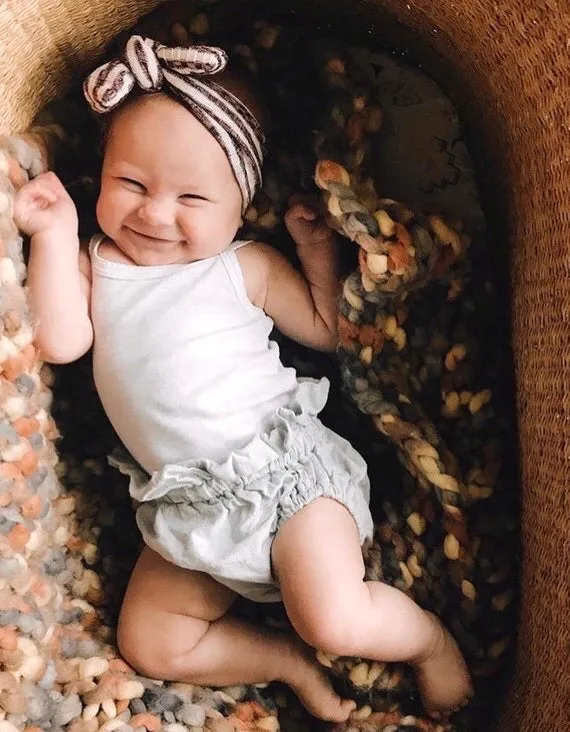Grey Ruffle Waist Bloomers