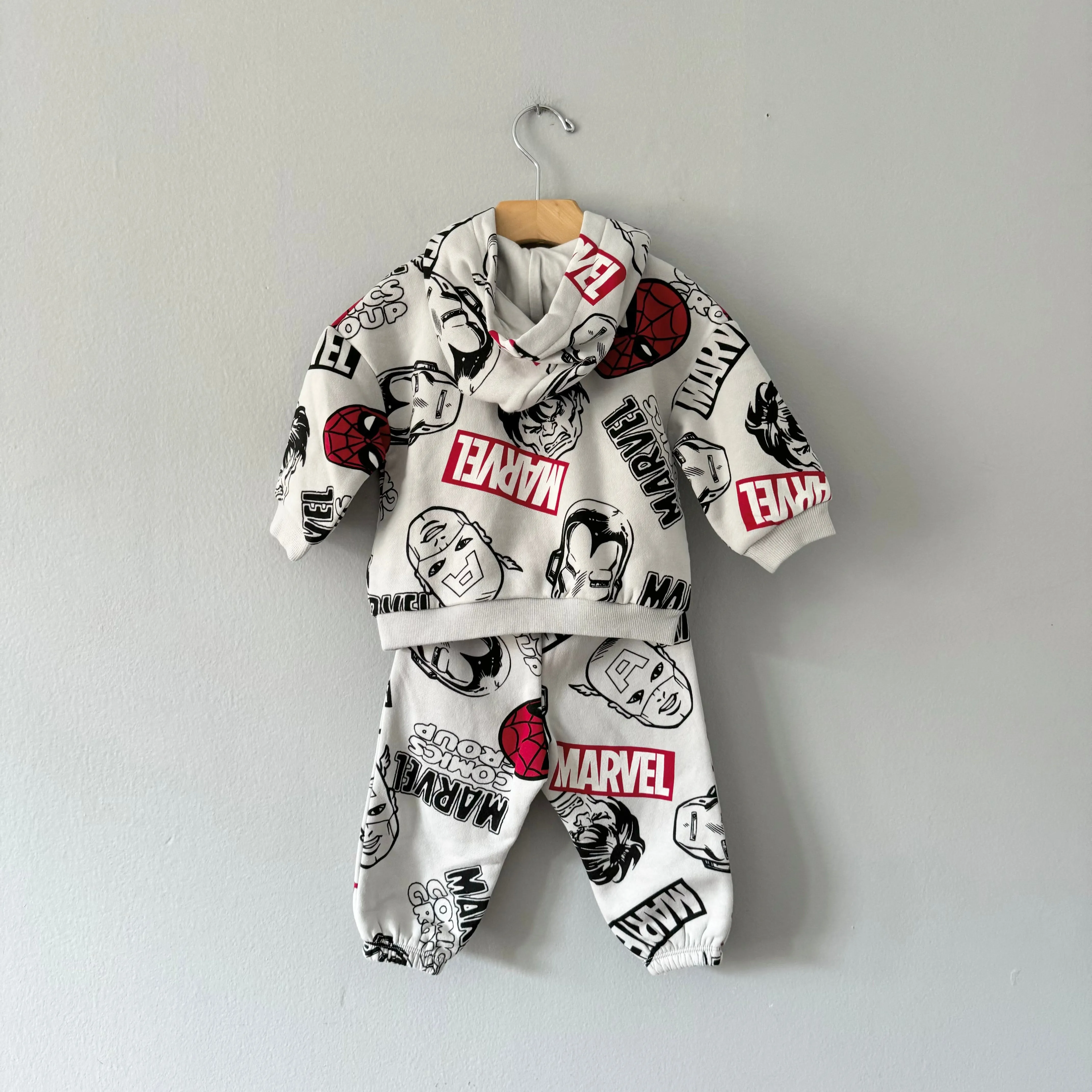 H&M / Marvel hoodie sweatpants set / 6-9M - New with tag