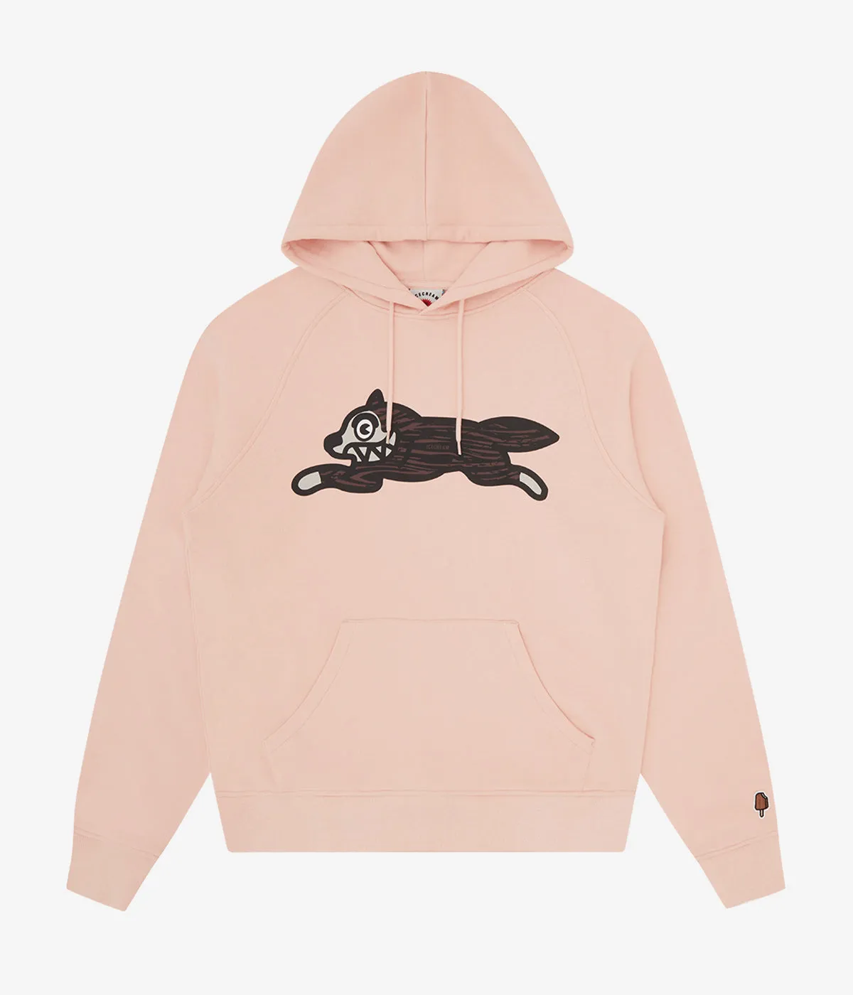 Ice Cream Woodgrain Running Dog Popover Hood
