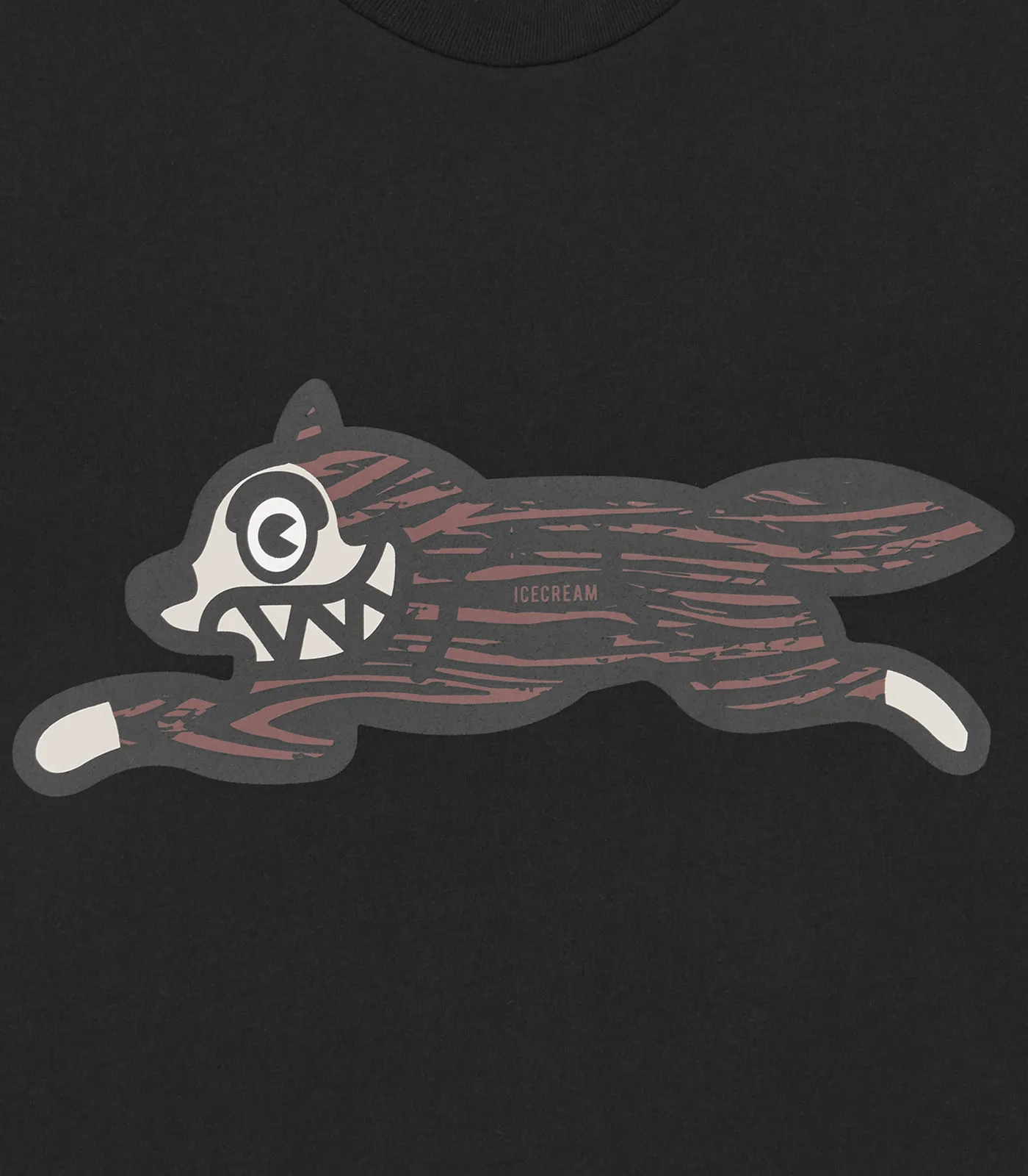 Ice Cream Woodgrain Running Dog T-Shirt