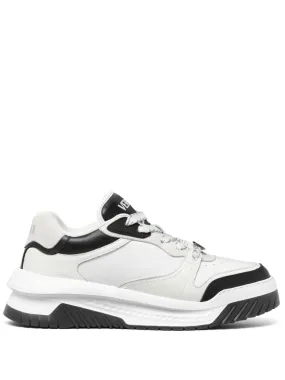 Leather sneakers with La Greca detail