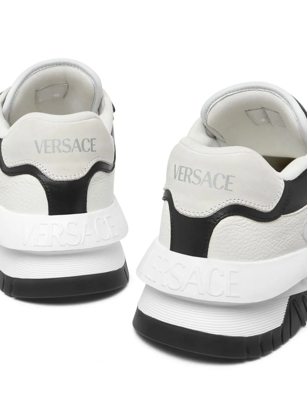 Leather sneakers with La Greca detail