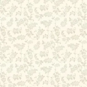 Lilac Dark Linen Floral Wallpaper