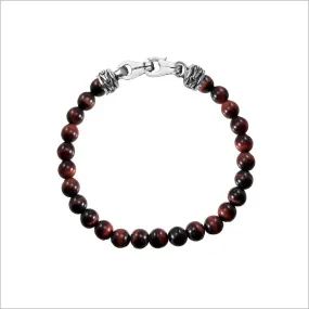 Men's Centauro Red Tigers Eye 6mm Bead Bracelet
